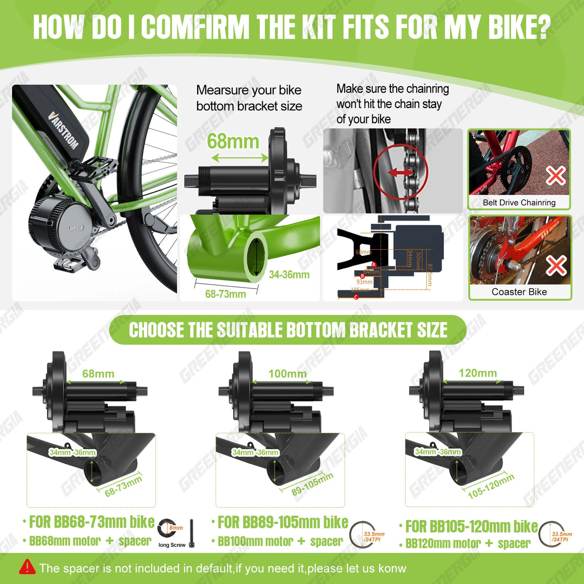 Bafang Mid Drive Electric Bike Conversion Motor Kit