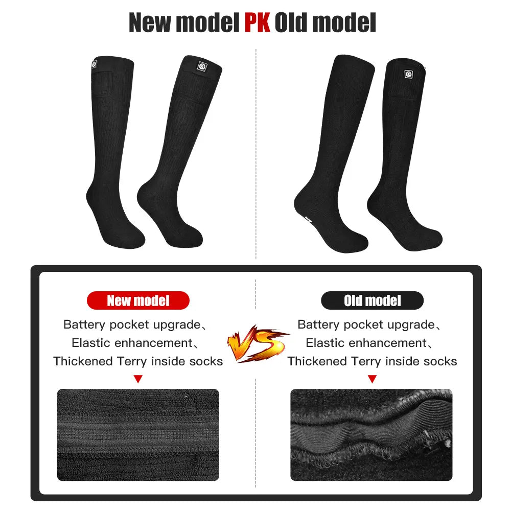 Savior Rechargeable Heated Thermal Socks for Outdoor Winter Activities
