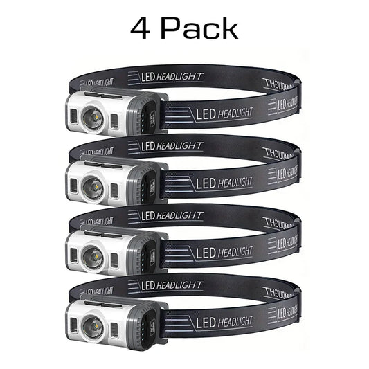 COB LED USB Headlamp Work Light With Warning Flash Mode