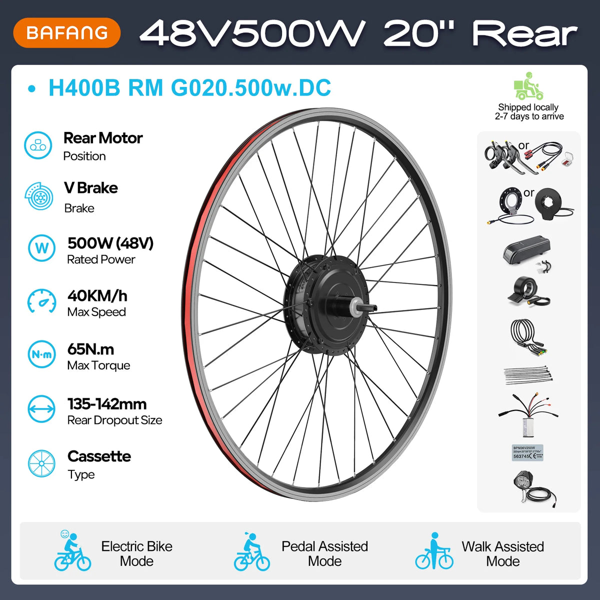 Bafang Brushless Rear Electric Bike Hub Motor Drive