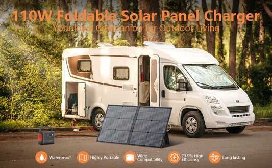 MHPOWOS 400W Foldable Portable Solar Panel for RV and Camping
