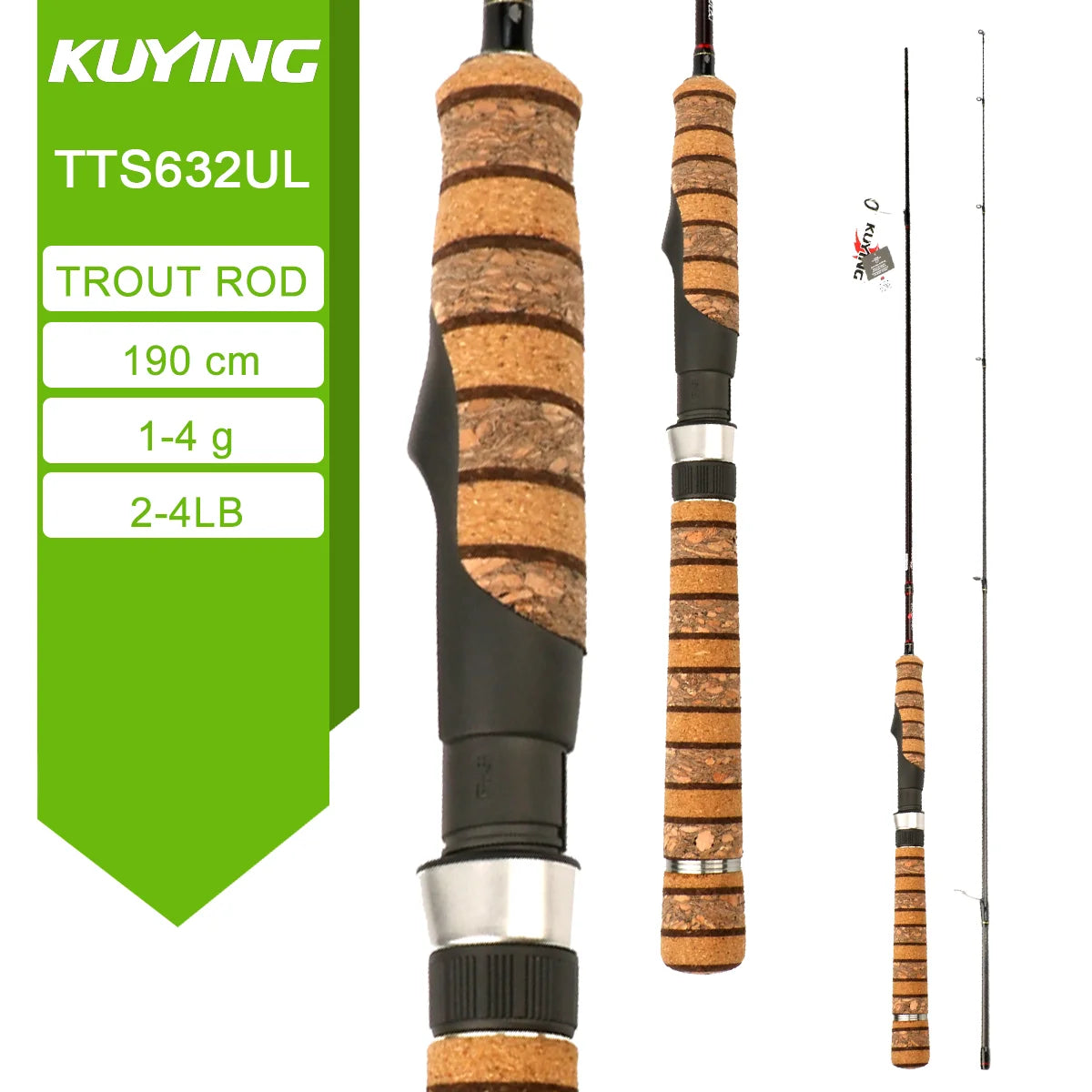 Kuying Teton Carbon Spinning Casting Fishing Rod With Fuji Components