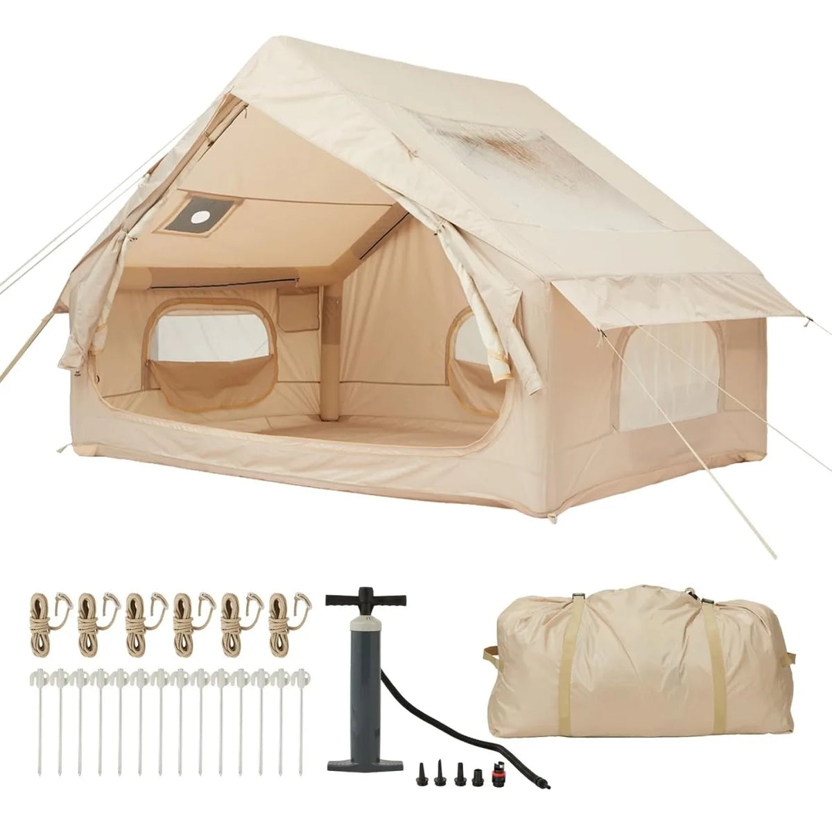 Inflatable Family Camping Tent Waterproof Four Season Quick Setup