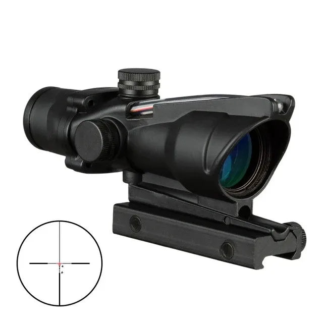 Bestsight Illuminated Fiber Optic Rifle Scope With Etched Reticle