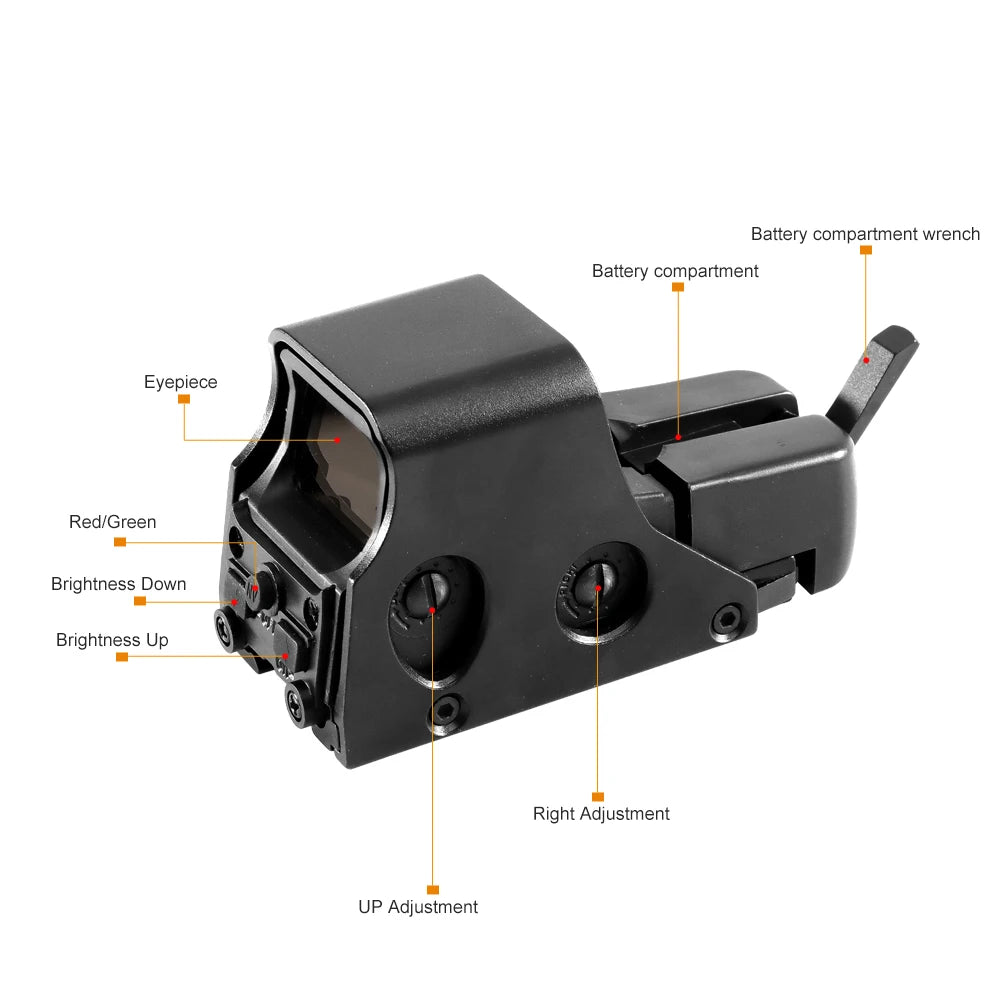 Bestsight Holographic Reflex Rifle Sight Scope With Adjustable Reticle