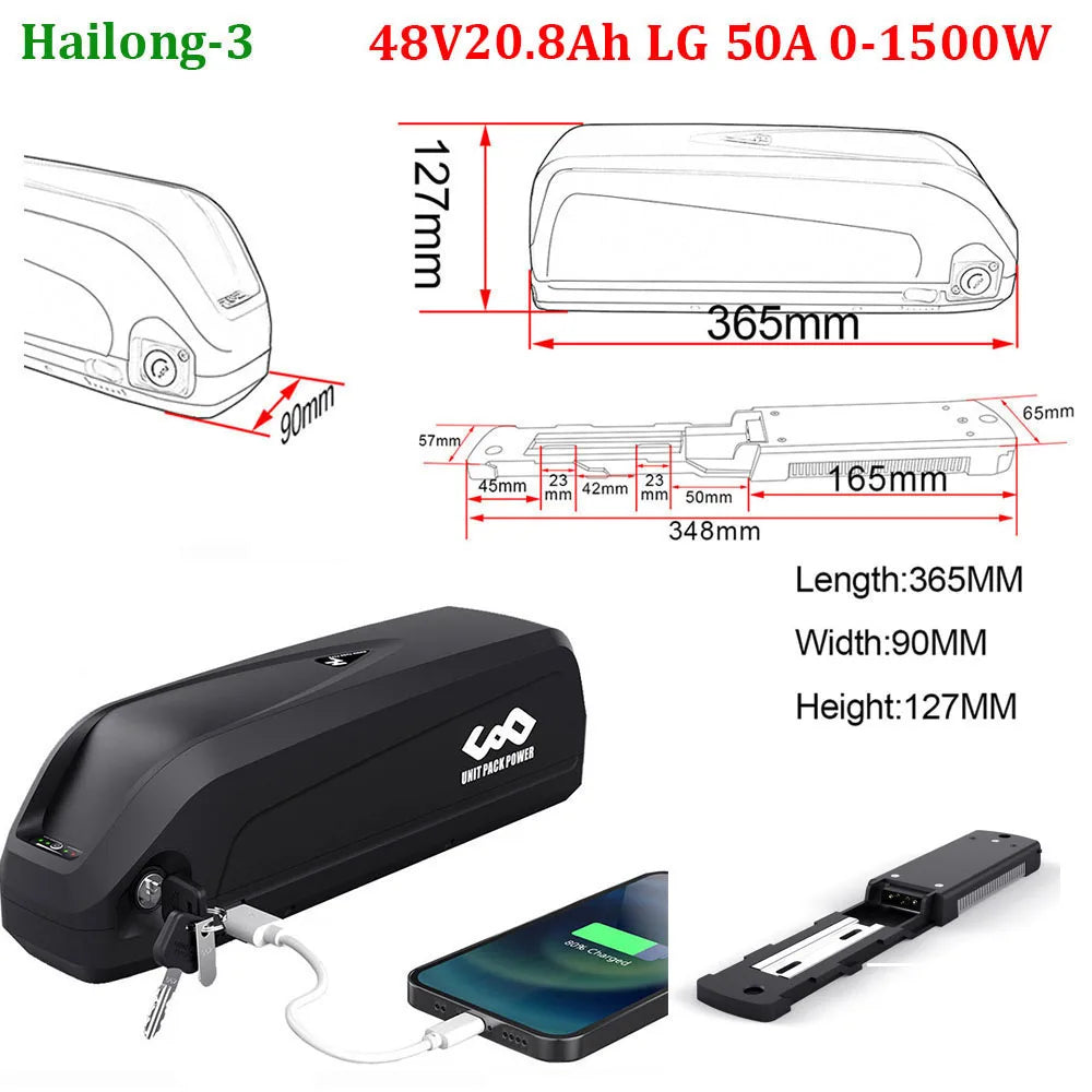 UNITPACKPOWER 21700 Lithium Ion Electric Bike Battery Pack