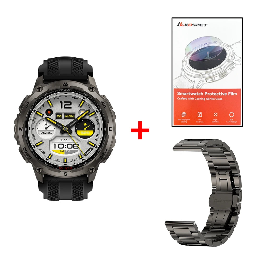 KOSPET Tank T4 GPS Smart Watch With Offline Maps Tracking