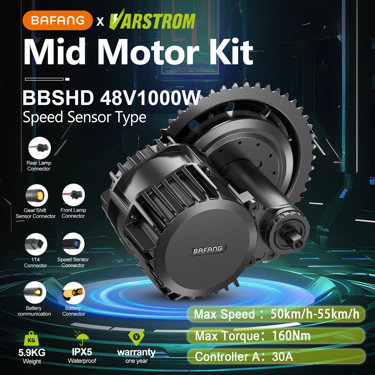 Bafang BBS02B Mid Drive Electric Bike Motor Conversion Kit