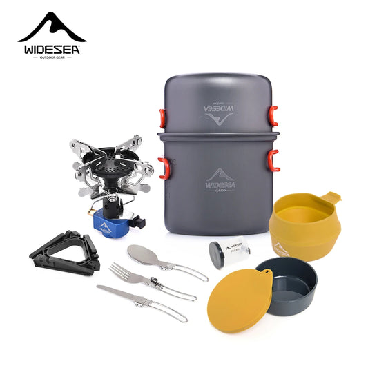 Widesea Portable Camping Gas Stove And Cookware Set