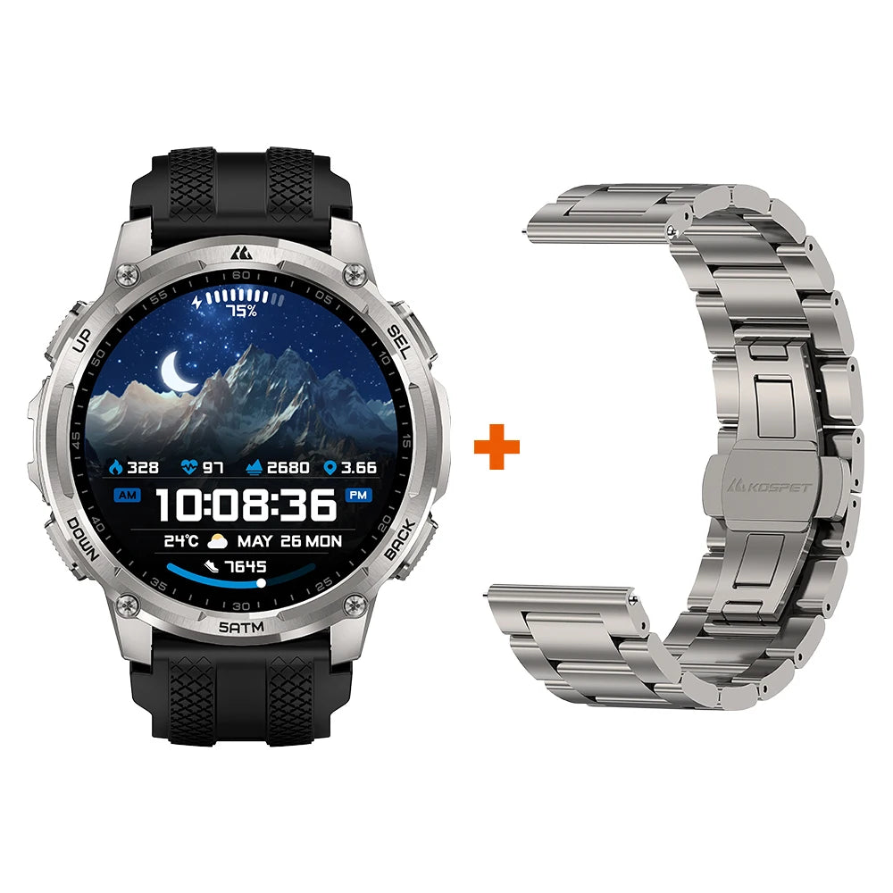 KOSPET Tank T4C Rugged GPS Smartwatch With Flashlight