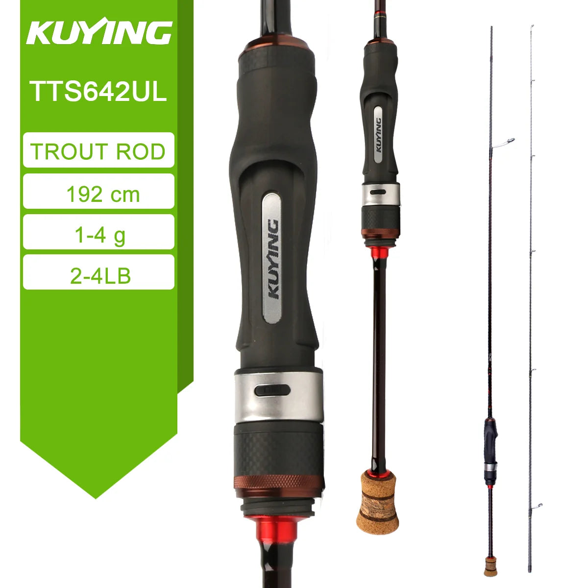 Kuying Teton Carbon Spinning Casting Fishing Rod With Fuji Components