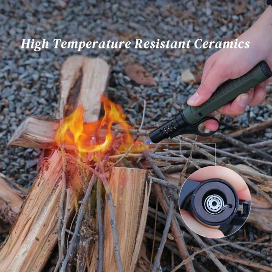 Portable Windproof Gas Torch Lighter for Camping and BBQ