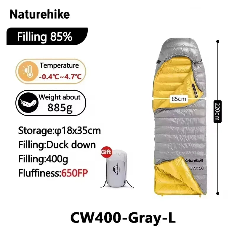 Naturehike Ultralight Duck Down Sleeping Bag For Camping And Hiking