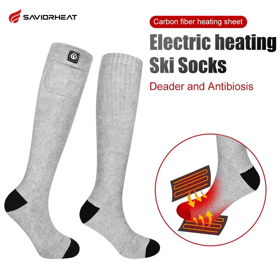Savior Rechargeable Heated Thermal Socks For Winter Outdoor Comfort