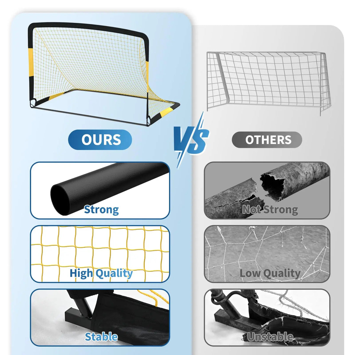 HiMISS Portable Pop Up Soccer Goal Training Set With Accessories