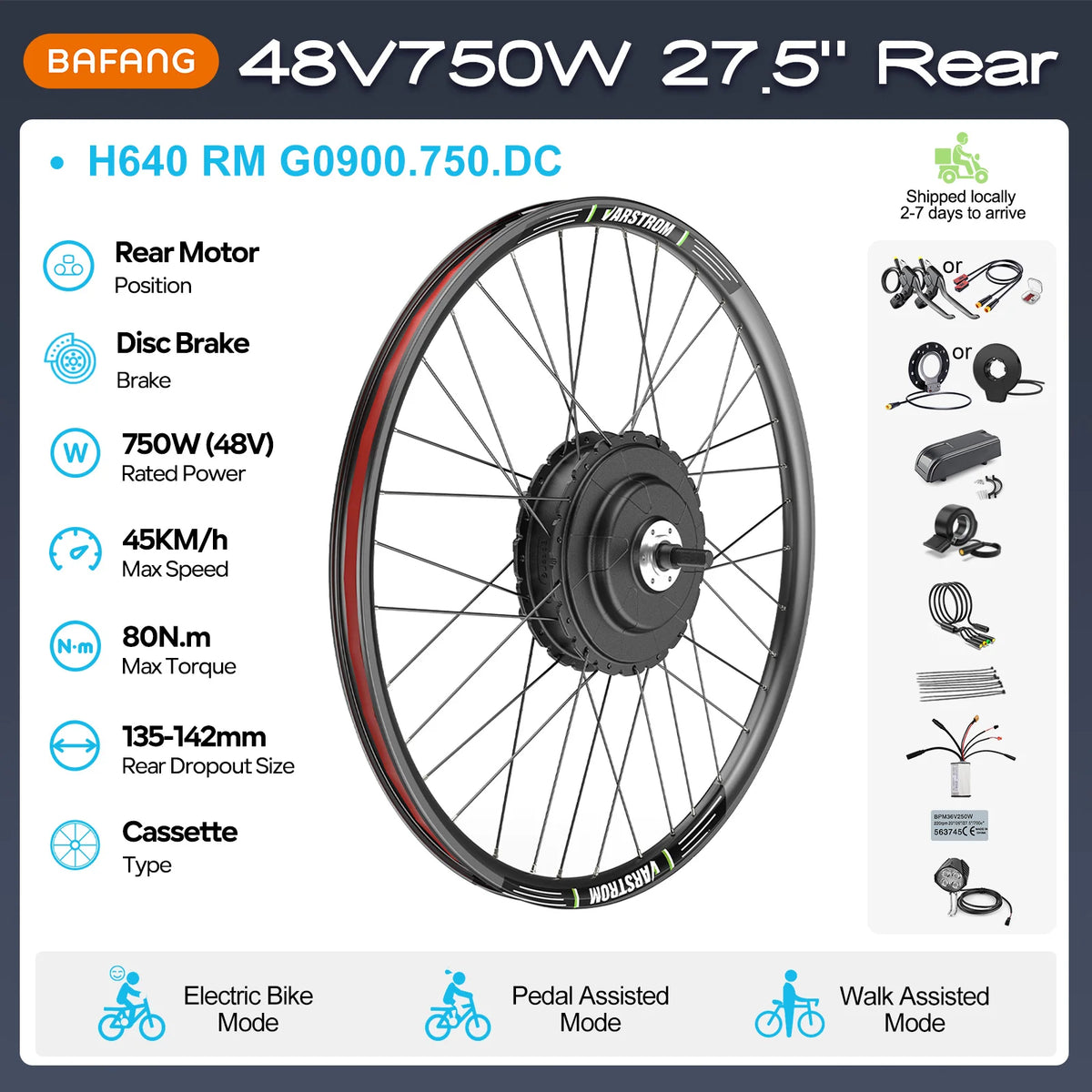 Bafang Brushless Rear Electric Bike Hub Motor Drive