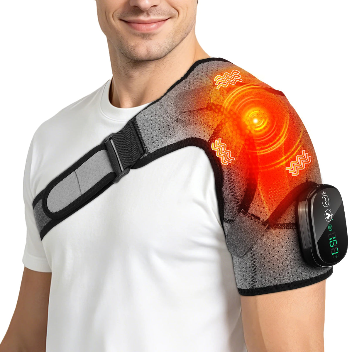Rechargeable Electric Heating Shoulder Massage Belt for Joint Relief