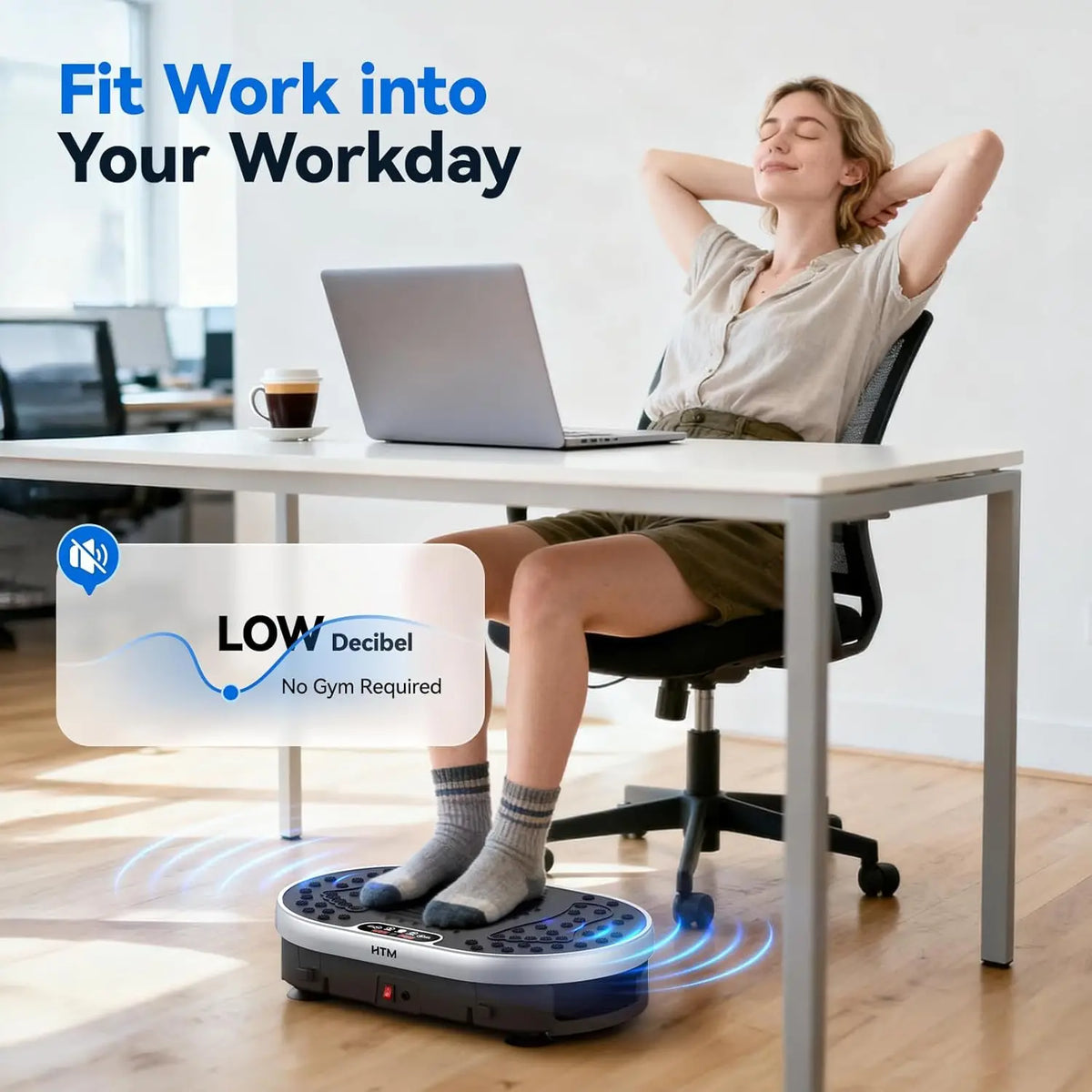 HTM Vibration Plate Machine With 120 Speed Levels And Programs