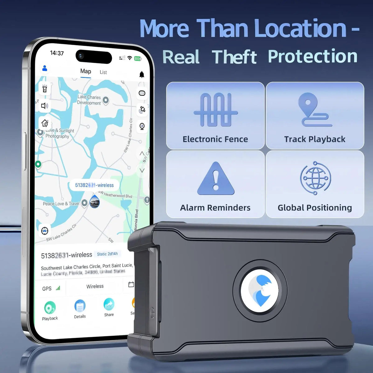 Wanwaytech GPS Vehicle Tracker With Real Time Anti Theft Alerts