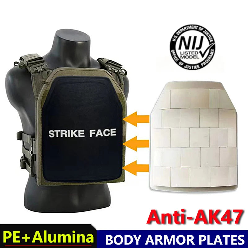 PE Alumina Protective Armor Plate For Tactical Vest Defense