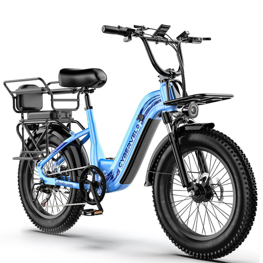 Cybervelo 1000W Electric Bike 48V Battery Step Through