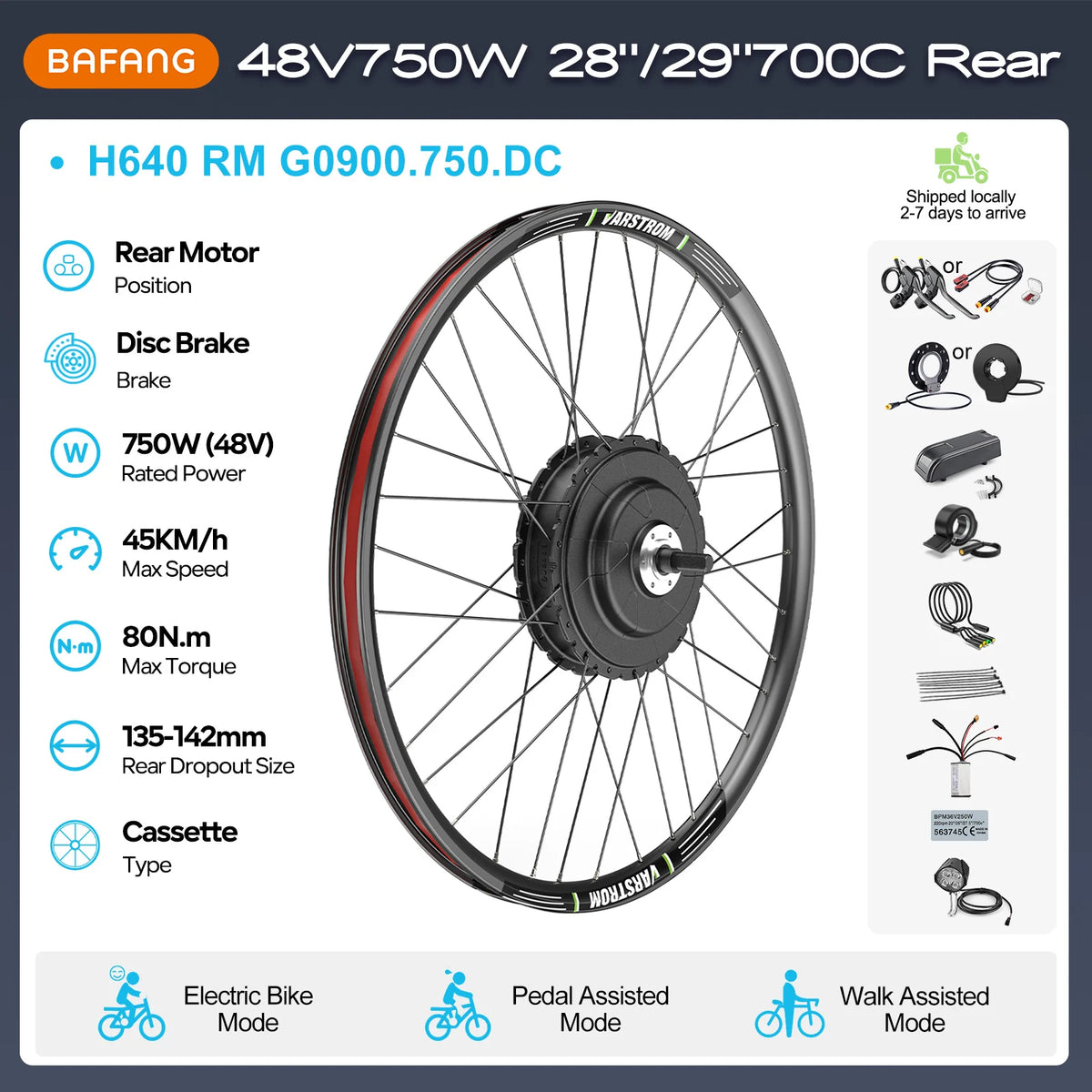 Bafang Brushless Rear Electric Bike Hub Motor Drive