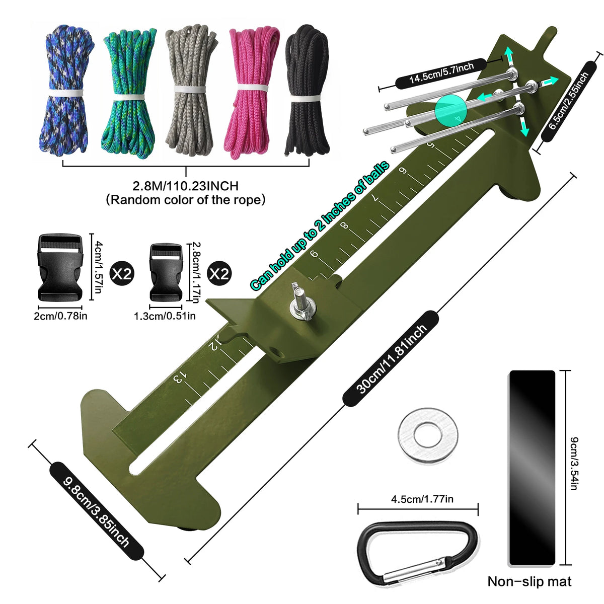 Paracord Bracelet Making Kit Adjustable Jig And Marlin Spike Tool