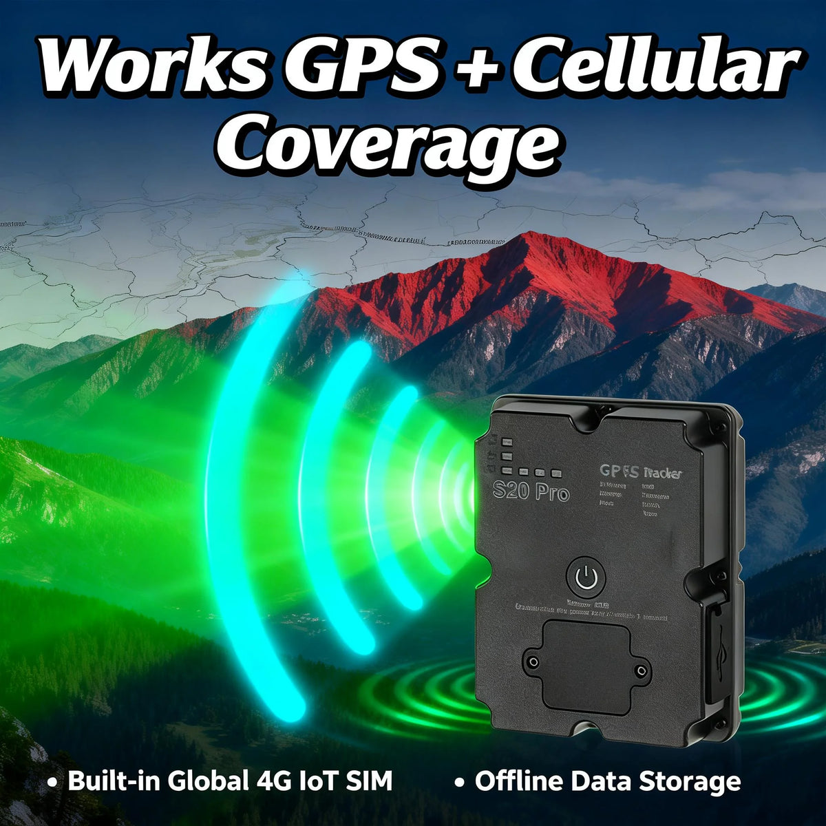 Wanwaytech 4G GPS Tracker for Hiking With Global SOS Alerts