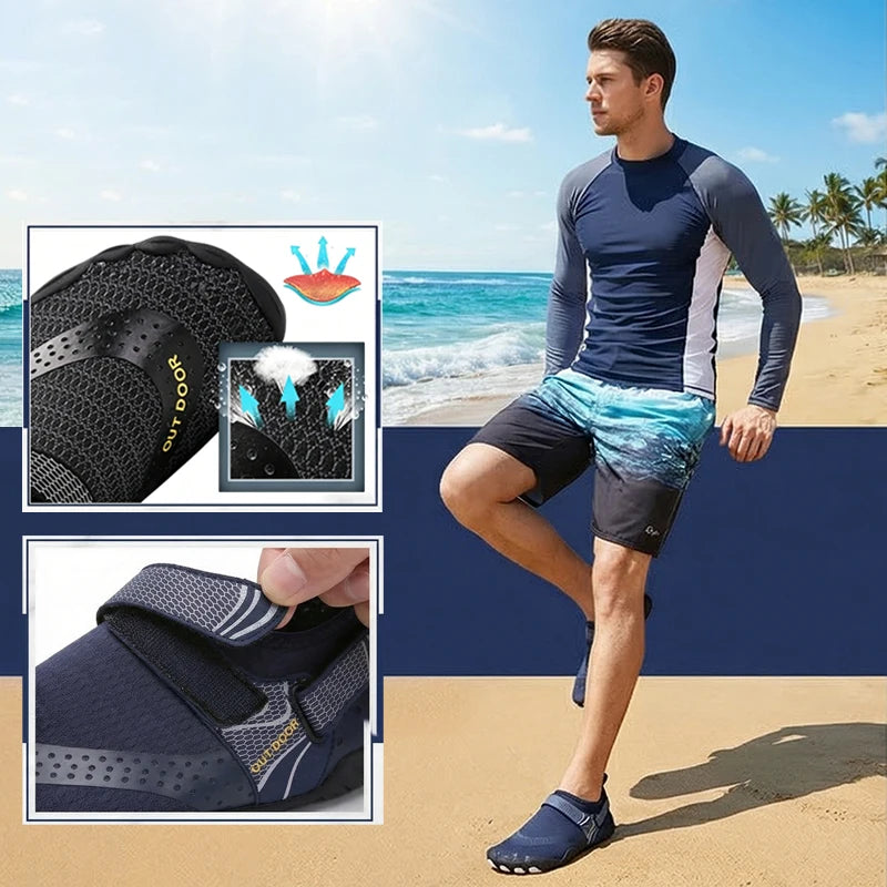 Men Quick Dry Water Shoes Non Slip Five Finger Lightweight Aqua
