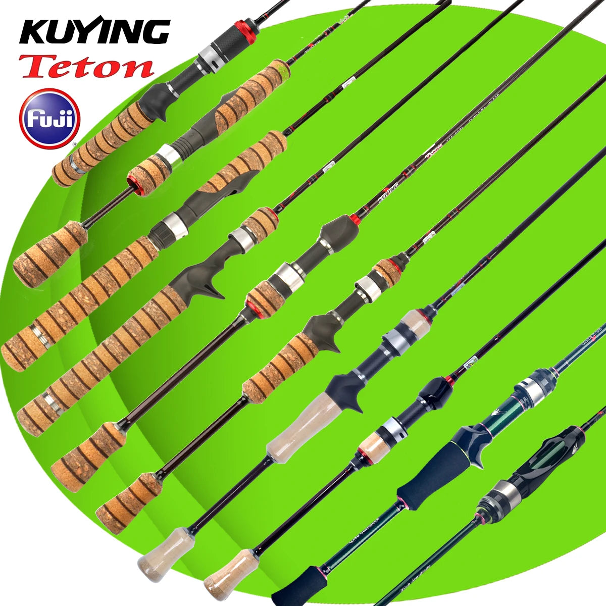 Kuying Teton Carbon Spinning Casting Fishing Rod With Fuji Components