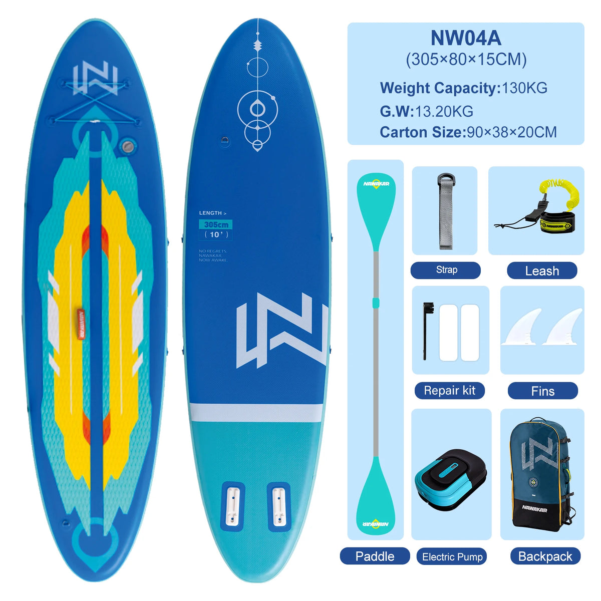 Inflatable Fishing Paddleboard For Surfing And Water Sports