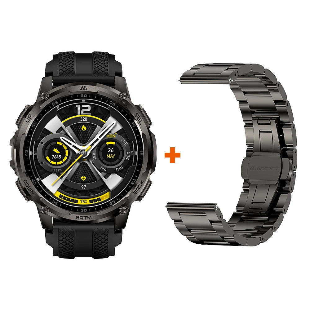 KOSPET Tank T4C Rugged GPS Smartwatch With Flashlight