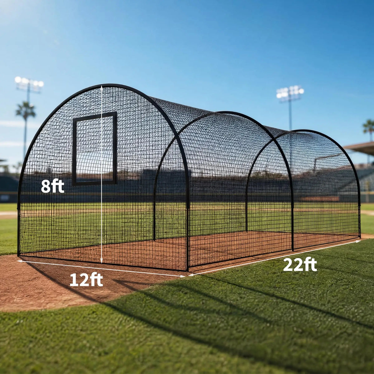 HiMISS Baseball Batting Cage With Frame And Net For Practice
