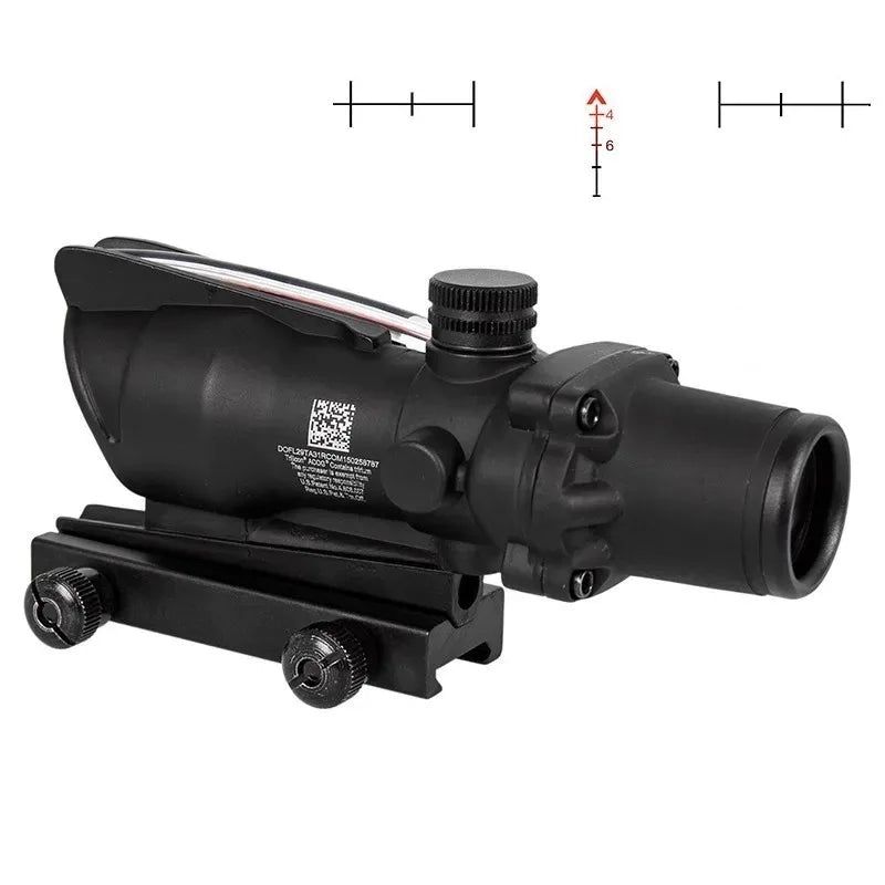 Bestsight Illuminated Fiber Optic Rifle Scope With Etched Reticle