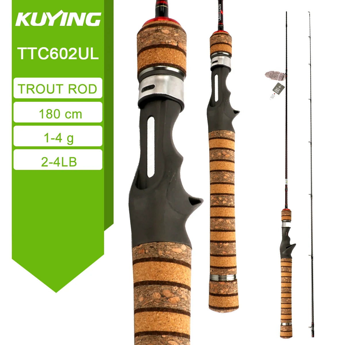 Kuying Teton Carbon Spinning Casting Fishing Rod With Fuji Components