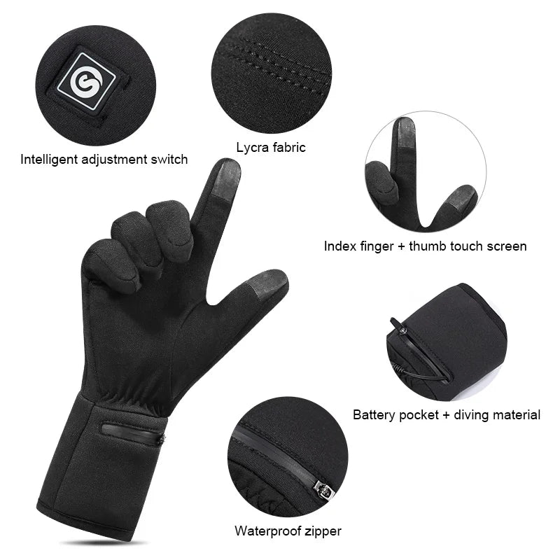 Savior Rechargeable Heated Gloves for Skiing and Outdoor Sports