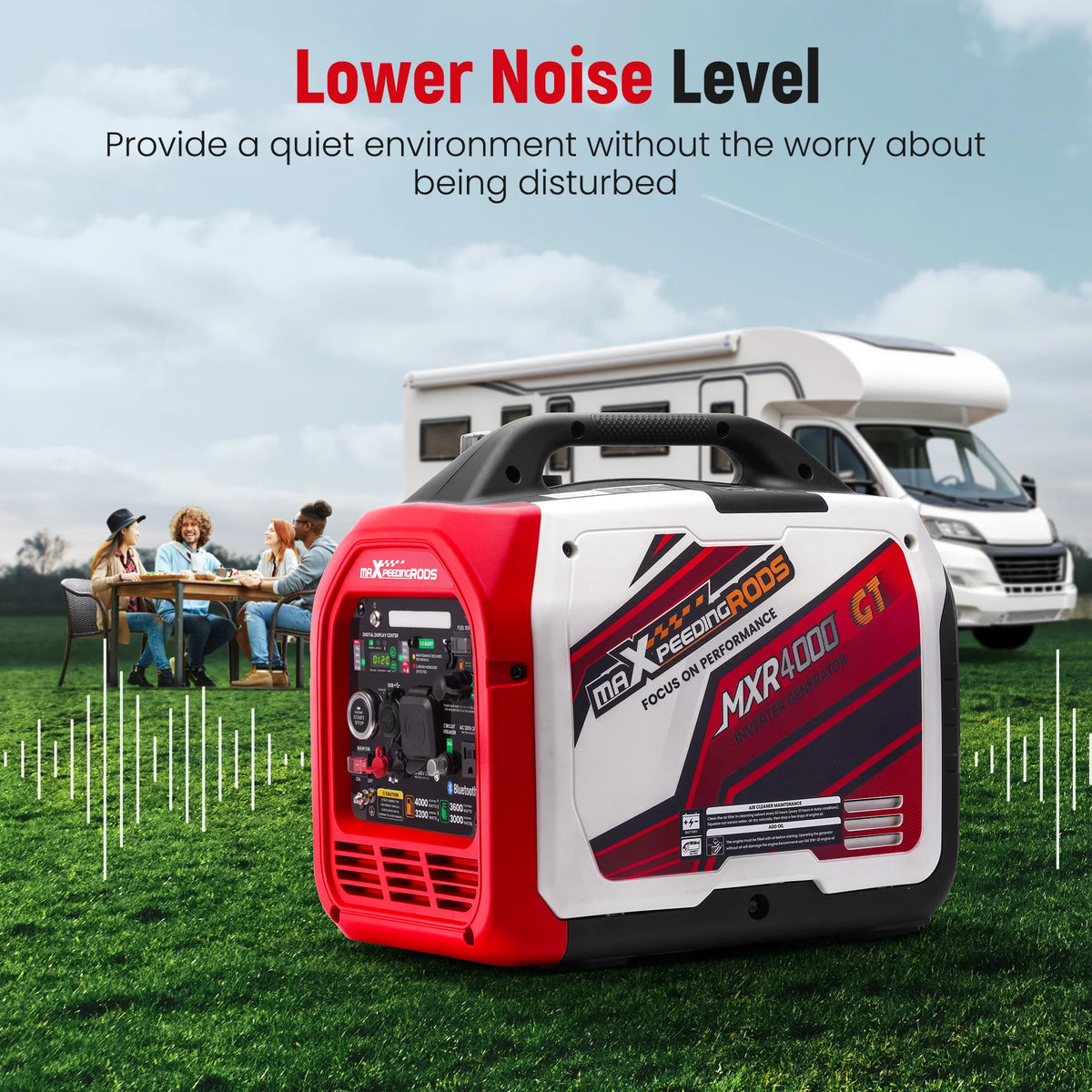 Maxpeedingrods 4KW Dual Fuel Inverter Generator With Electric Start