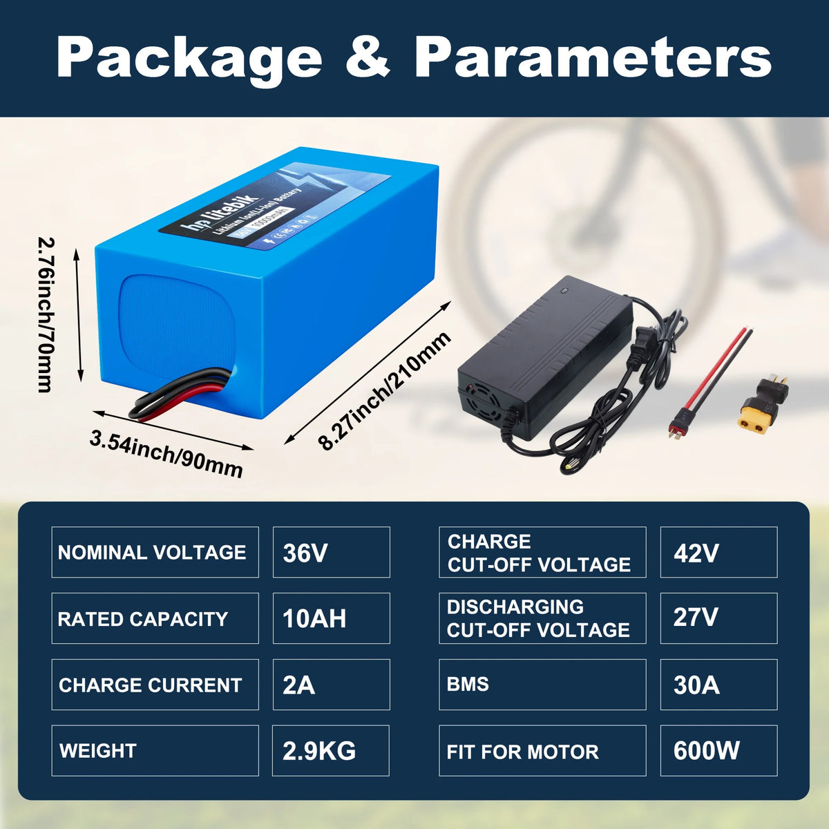 Cao Mm Ebike Battery 10Ah 20Ah Rechargeable Lithium Ion