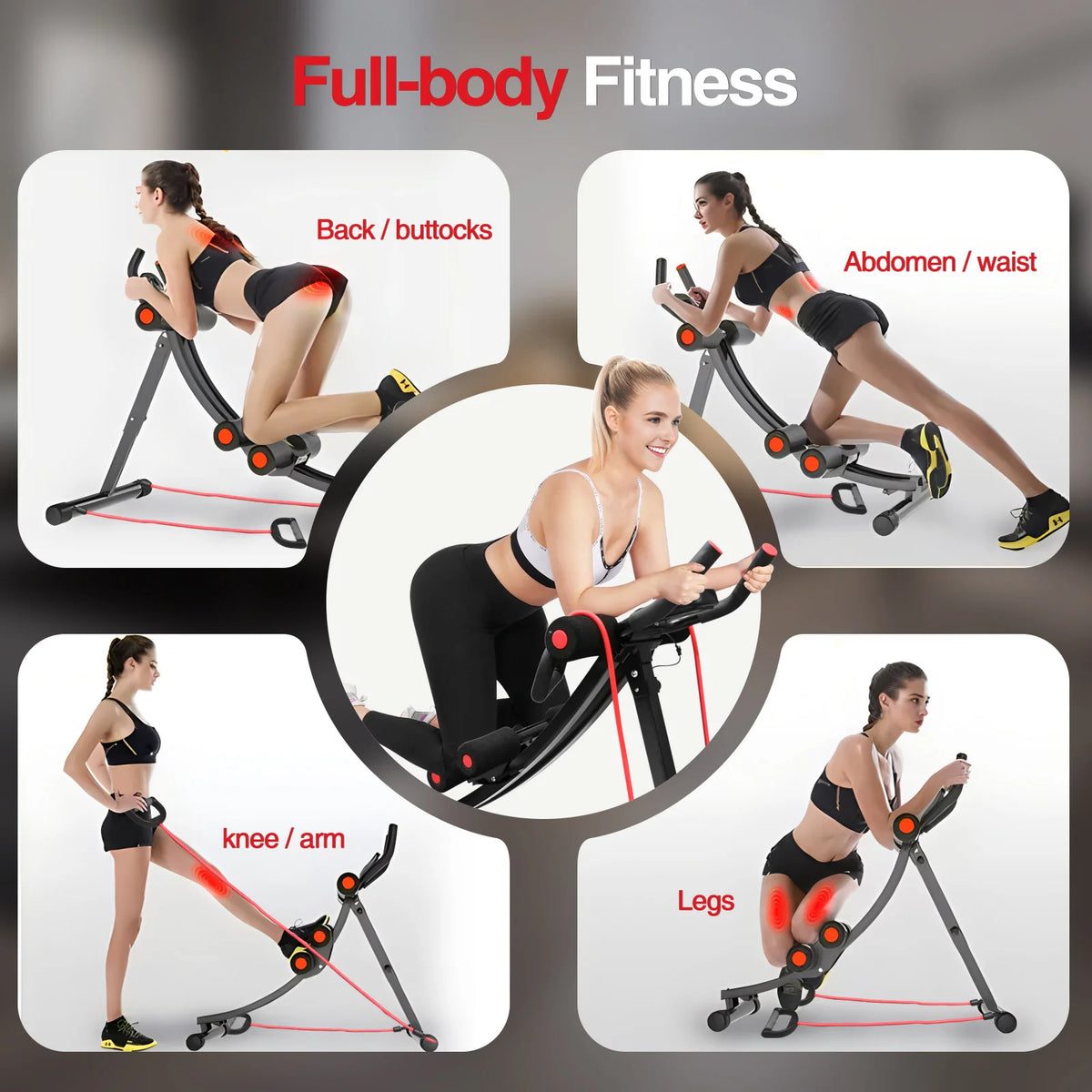 GIKPAL Foldable Ab Machine for Home Core Fitness Training