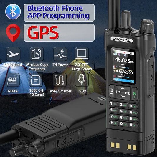 BAOFENG UV-32 GPS Bluetooth AM FM Walkie Talkie Radio