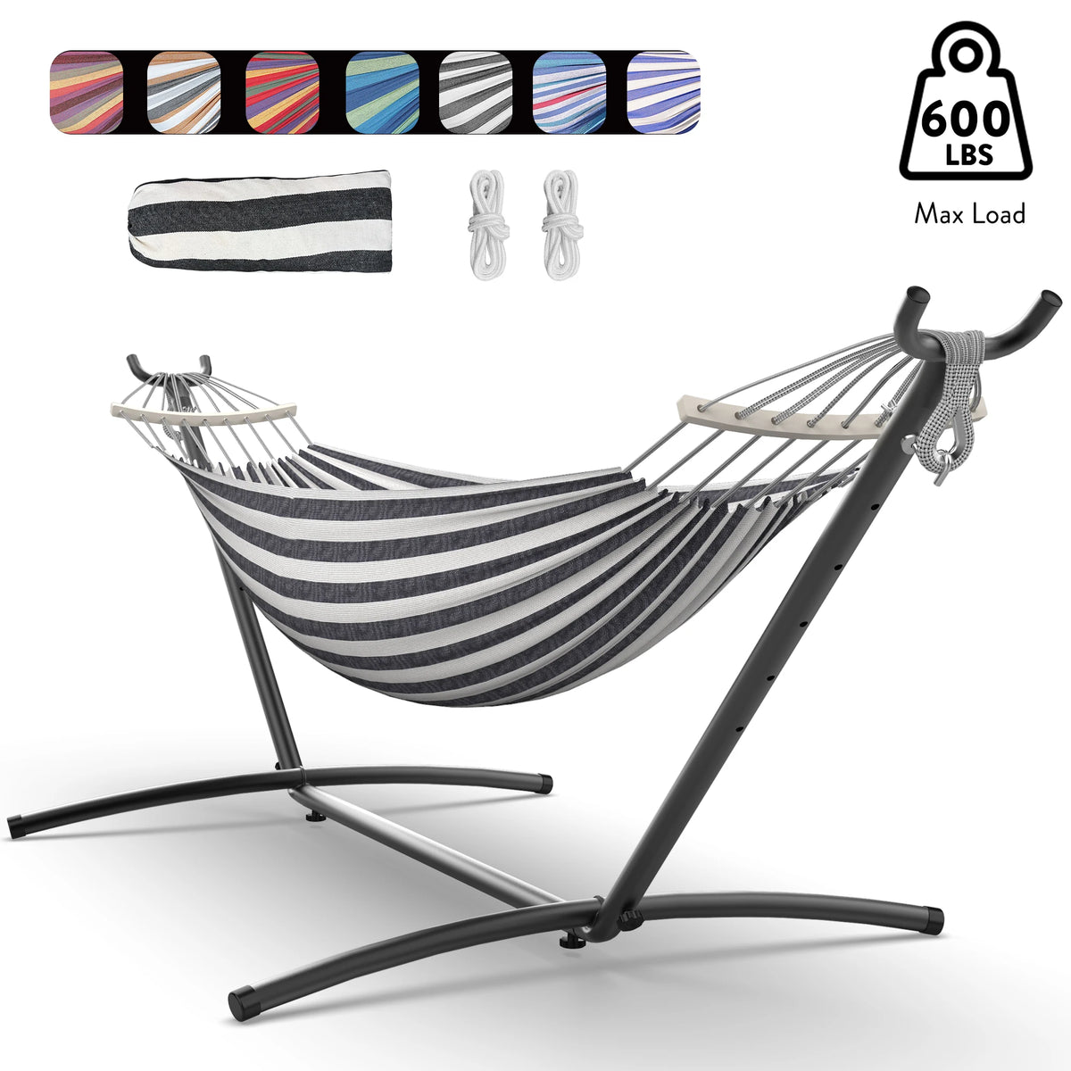 GYROOR Adjustable Stand Hammock with 600 Pound Capacity