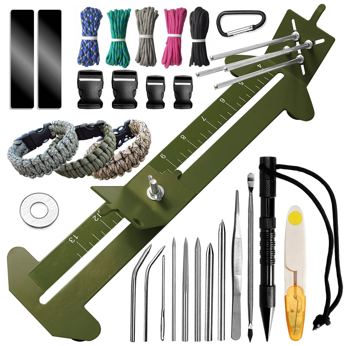 Paracord Bracelet Making Kit Adjustable Jig And Marlin Spike Tool