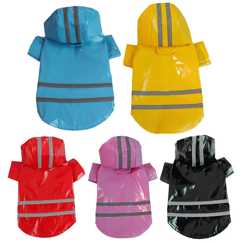 Outdoor Waterproof Reflective Raincoat for Dogs and Cats for Rainy Days