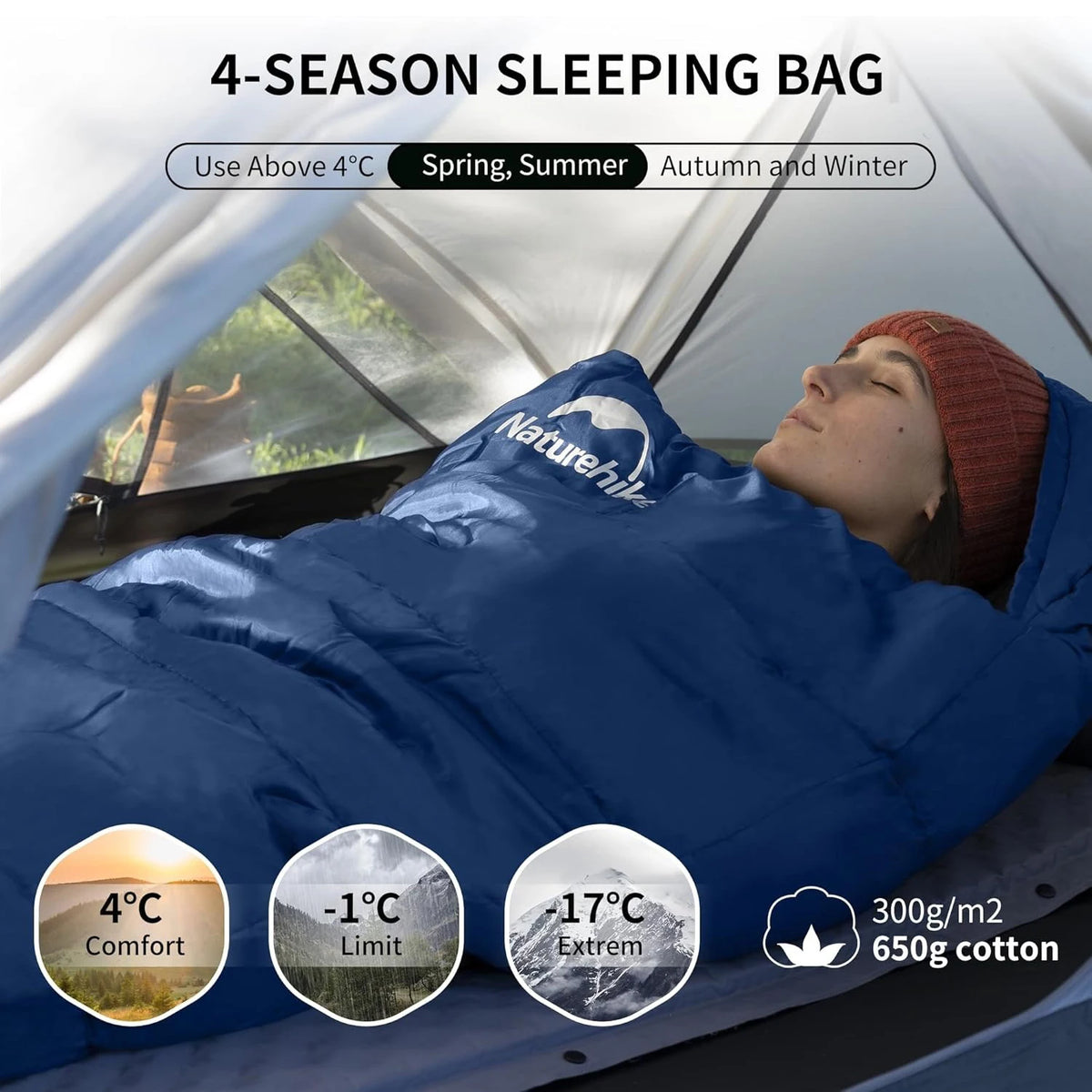 Naturehike Mummy Camping Sleeping Bag for Adults Warm and Cozy