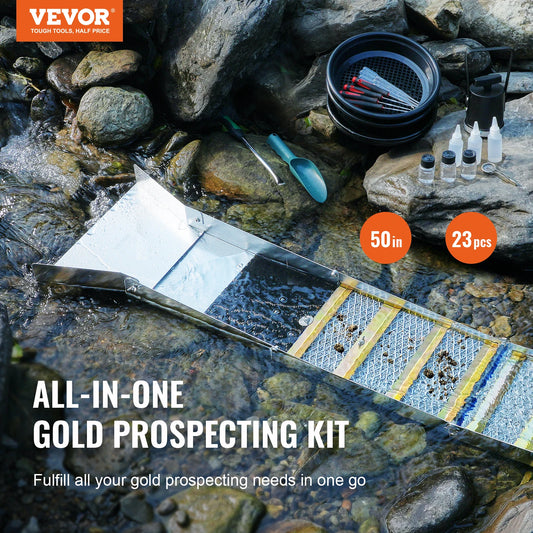 SucceBuy Complete Gold Sluice Box Panning And Prospecting Kit