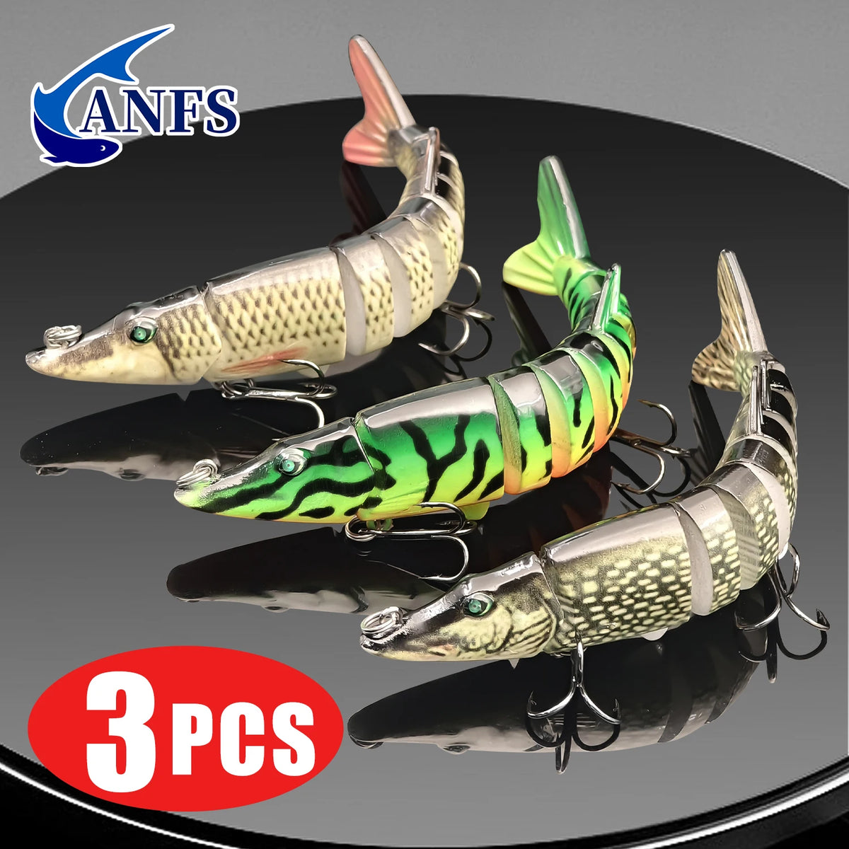 ANFS Jointed Swimbait Fishing Lures for Bass Trout and Perch