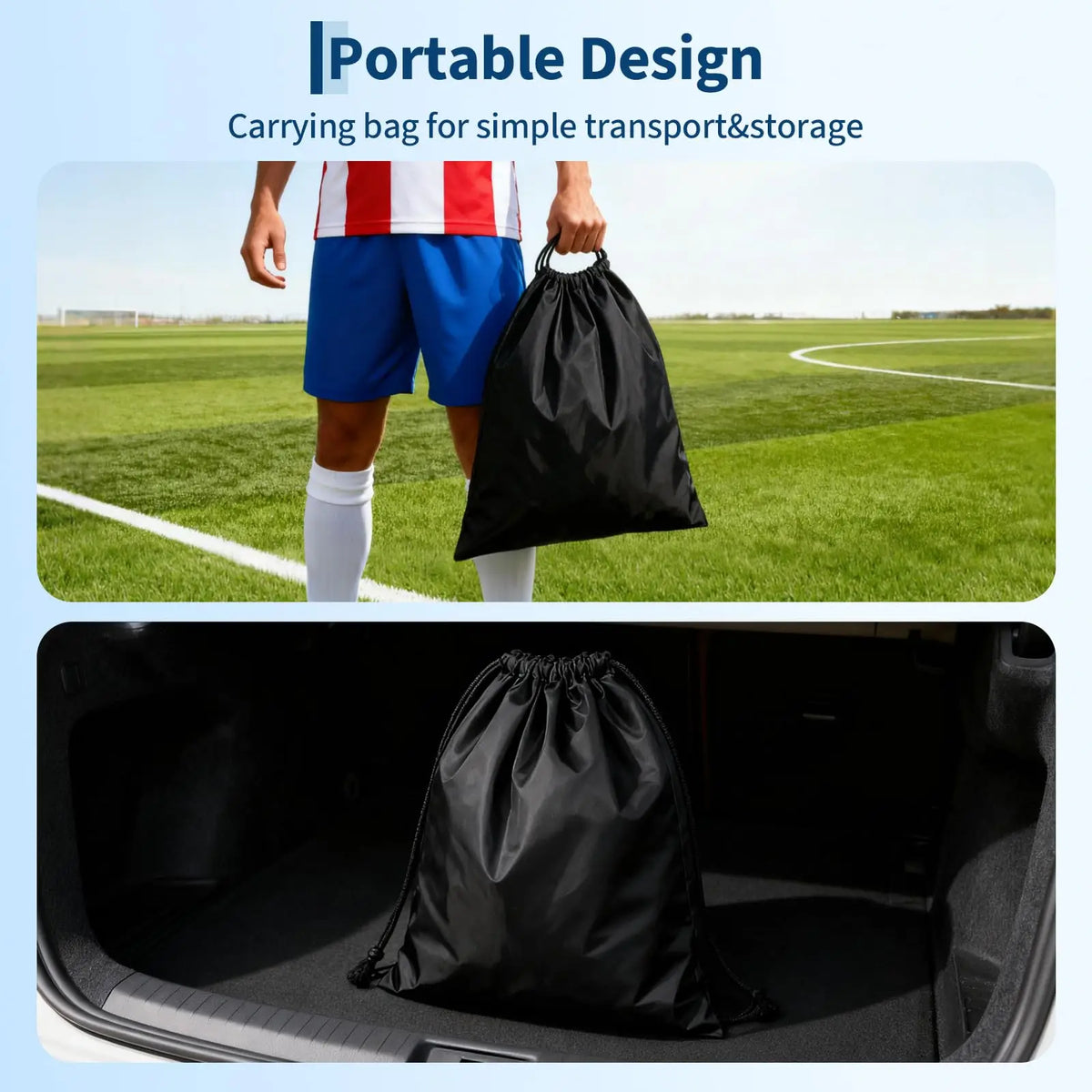 HiMISS Pop Up Soccer Goal And Portable Youth Training Net
