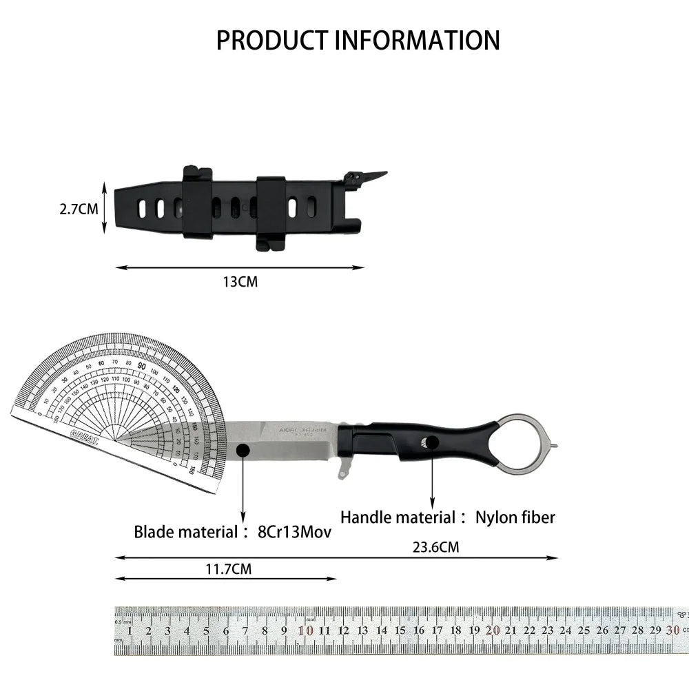 DIY Supplies Fixed Blade Survival Knife With Sheath