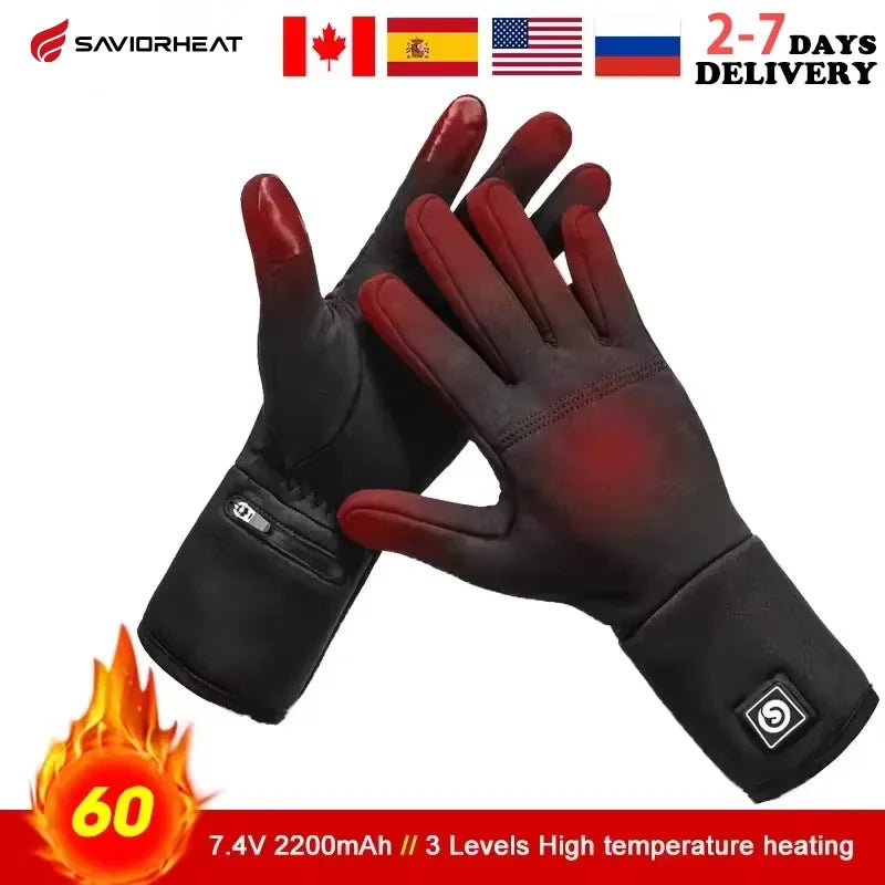 Savior Rechargeable Heated Gloves for Skiing and Outdoor Sports