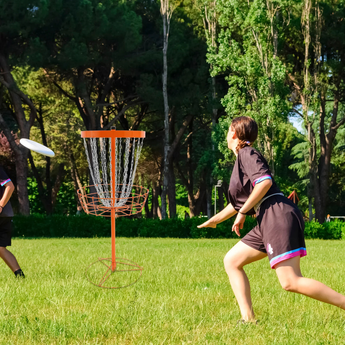 Portable Disc Golf Basket 24 Chains Iron Outdoor Practice Target
